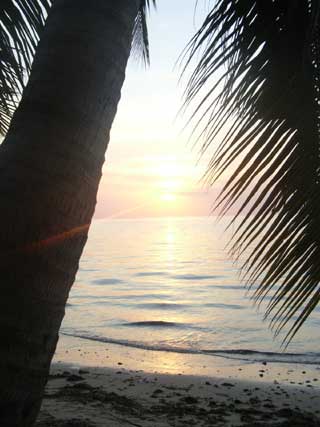 coucher de soleil sur Madagascar 