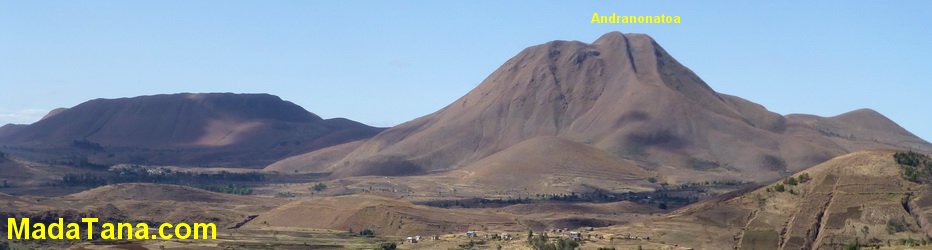 Dôme Andranonatoa 1612 m et sa coulée de lave caractéristique