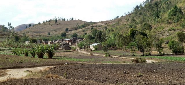 village au pied du volcan