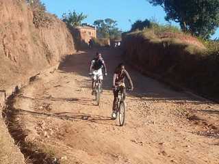 Valérie sur un vtt